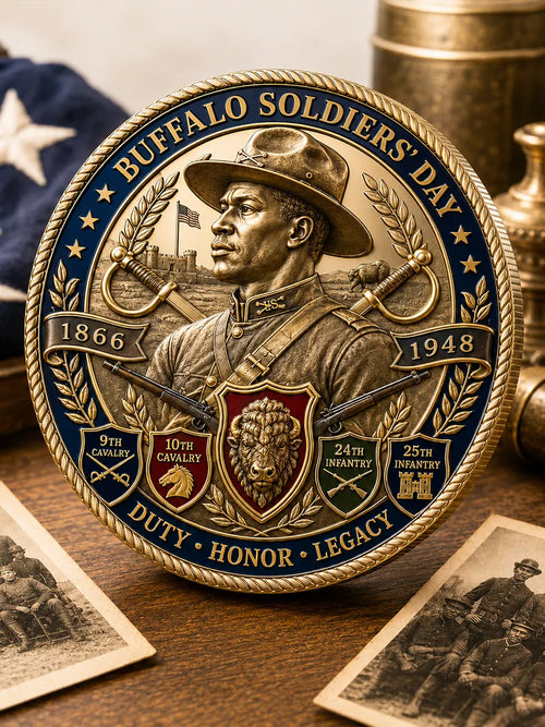 Buffalo Soldiers Day Commemorative Metal Medal