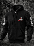 Men'S Sports Football Printed Zipper Hoodie