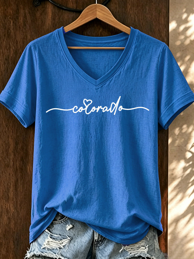 Women'S Casual Colorado Strong T-Shirt