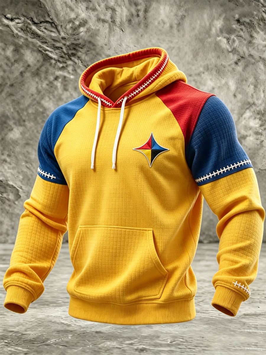 Men's Football Printed Casual Hoodie
