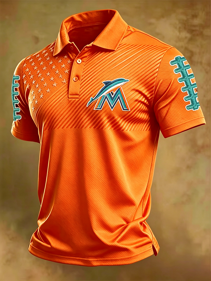 Men'S Retro Football Polo Shirt