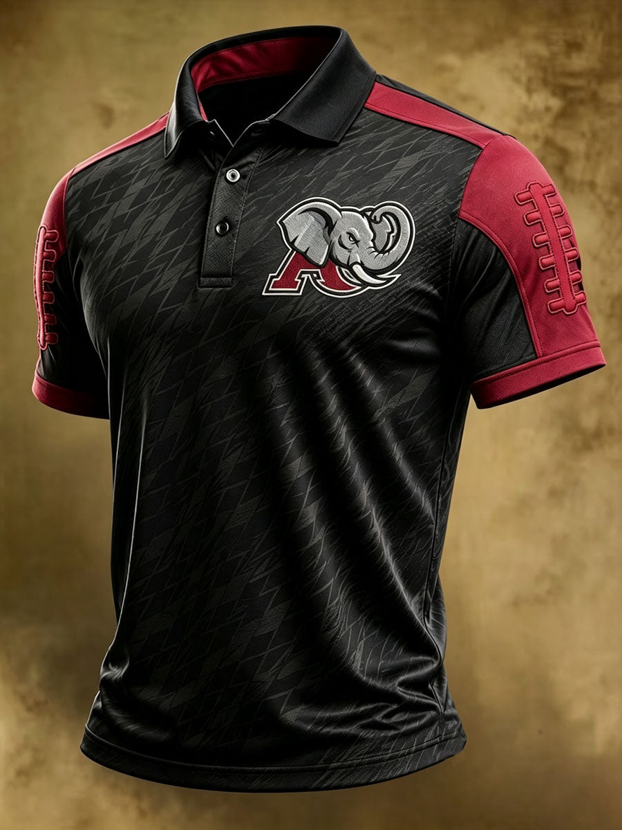 Men'S Retro Rugby Collar Polo T-Shirt
