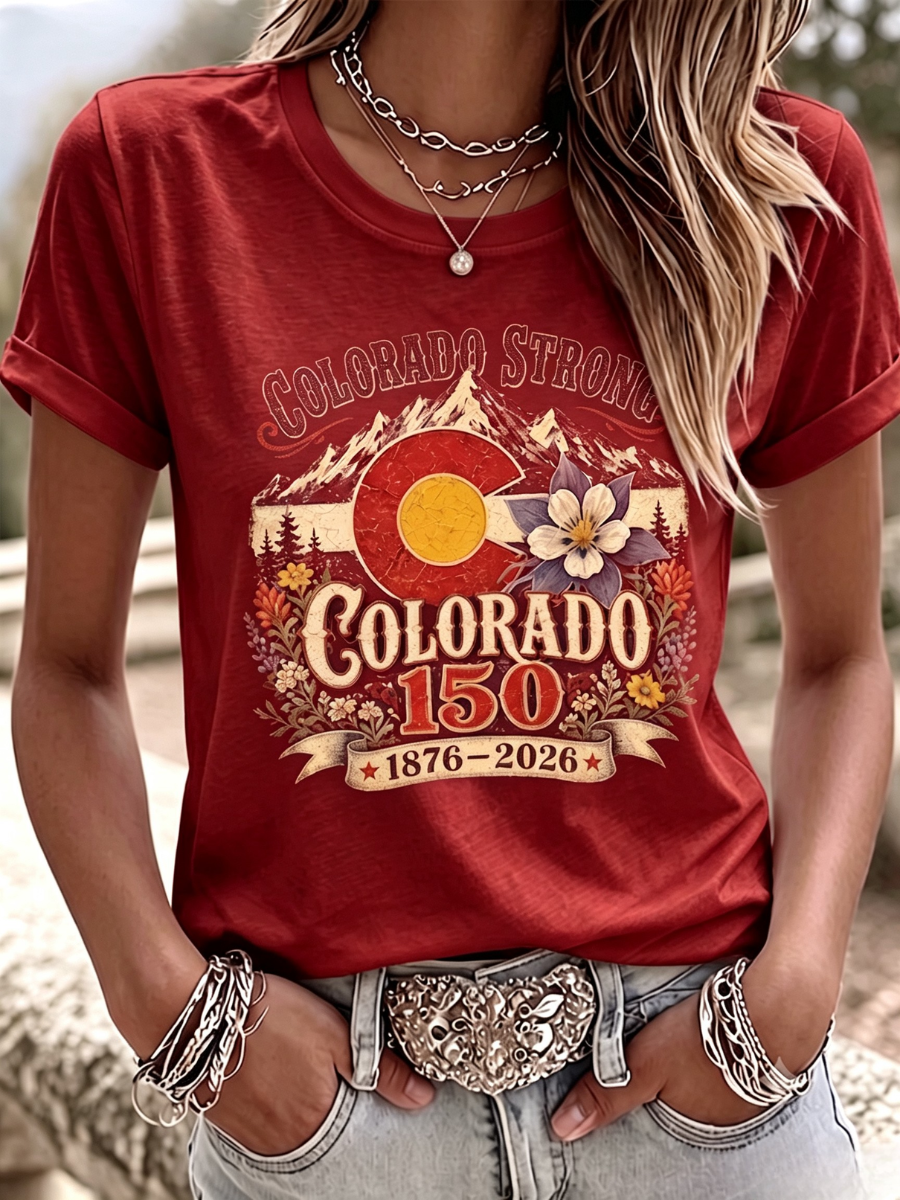 Women's Casual Colorado Strong T-shirt