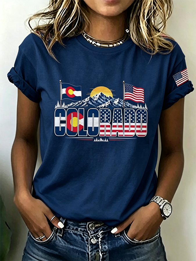 Women's Colorado 150years Anniversary Casual T-shirt