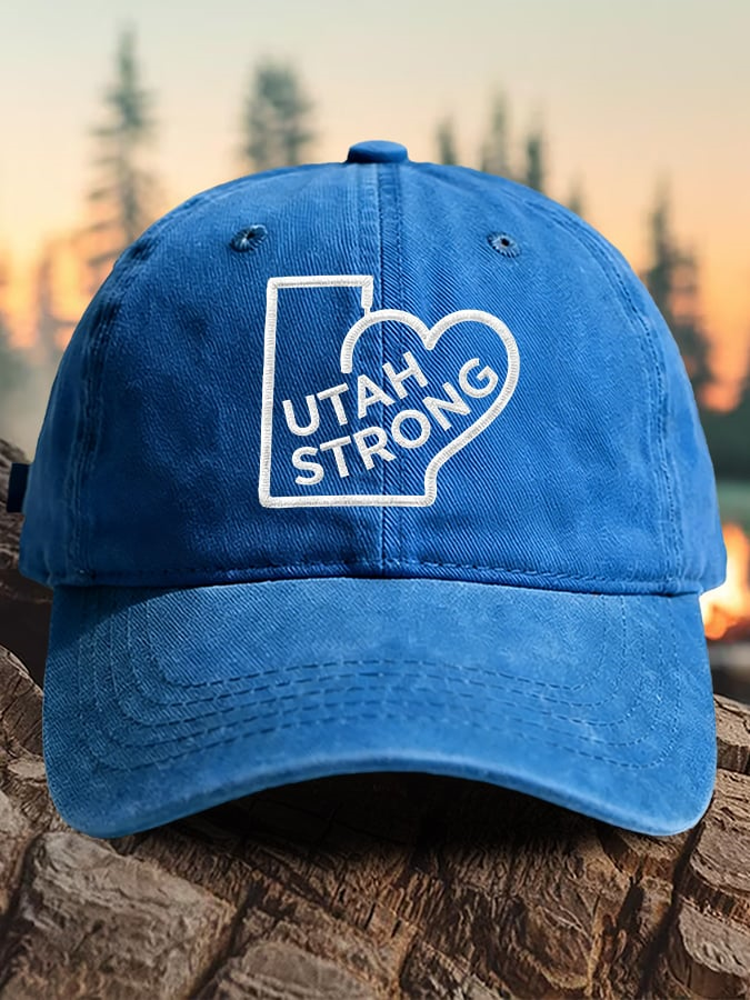 Retro Utah Strong Utah Wildfires Praying For The FirefightersPrint Baseball Cap