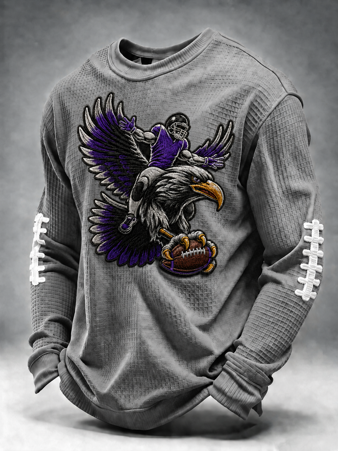 Men'S Football Printed Waffle T-Shirt