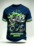 Men'S Football Game Print Casual T-Shirt