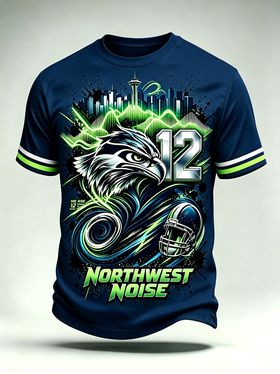 Men'S Football Game Print Casual T-Shirt