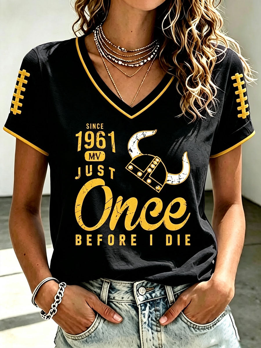 Women's Football Print Short-Sleeve T-Shirt