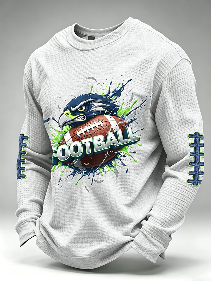 Men'S Retro Football Waffle T-Shirt