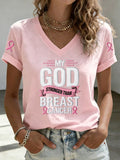 Women'S Pink Art Casual T-Shirt