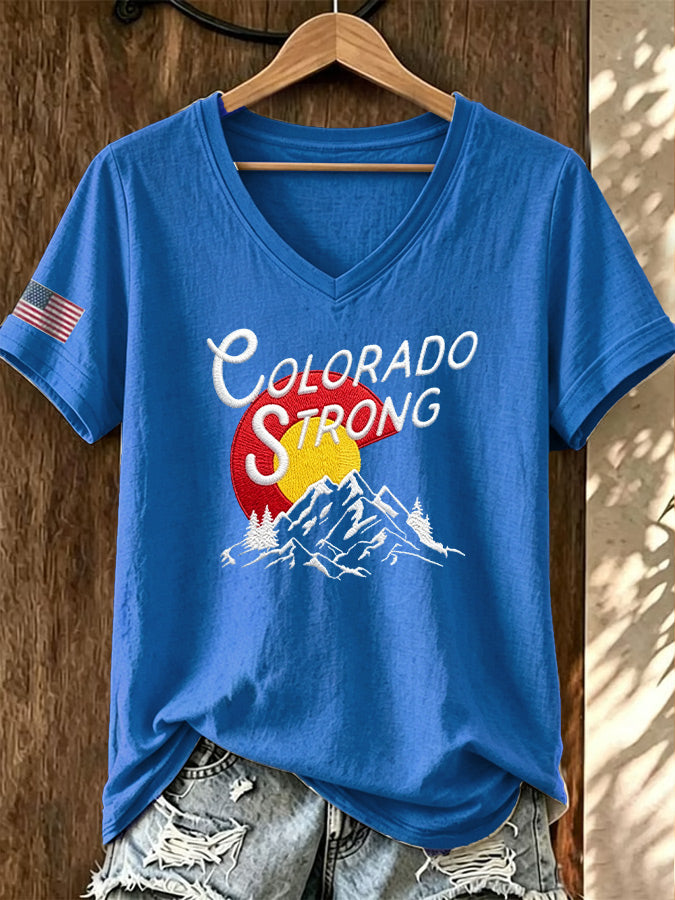 Women'S Casual Colorado Strong T-Shirt