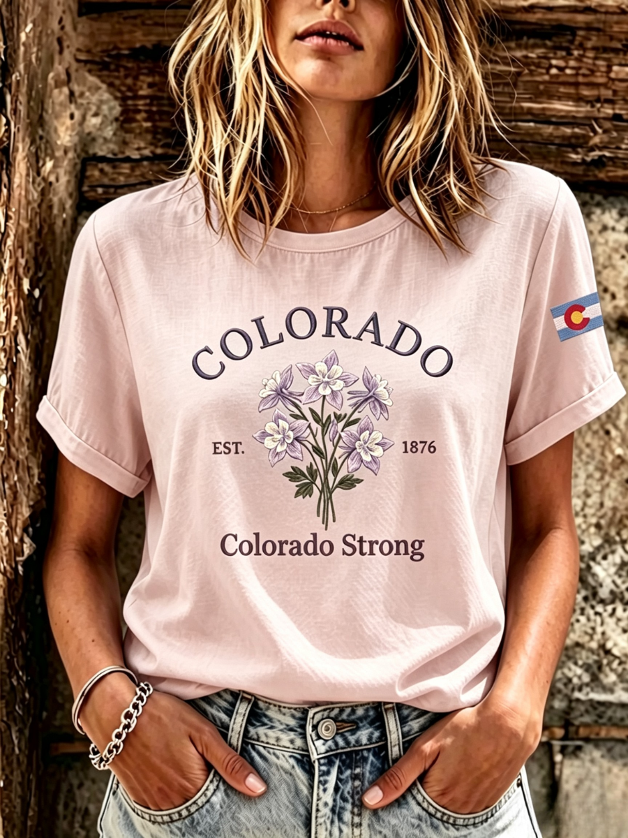 Women's Casual Colorado Strong T-shirt