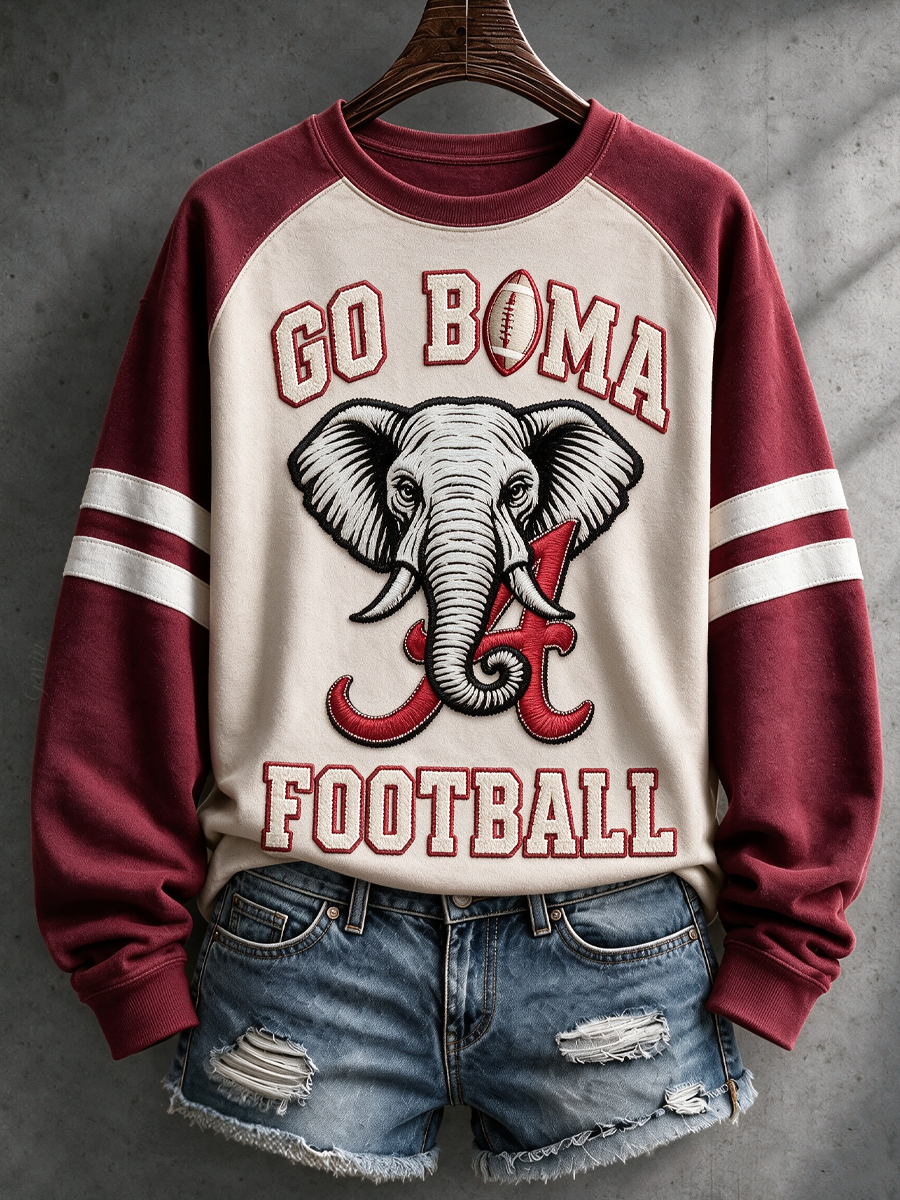 Women'S Rugby Printed Round Neck Top