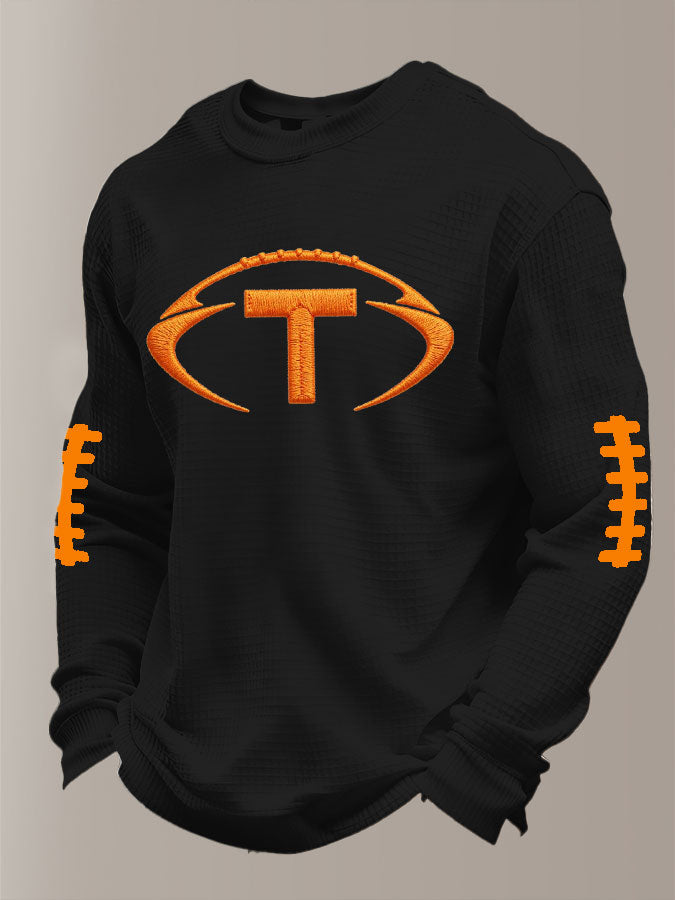 Men'S Football Printed Waffle T-Shirt