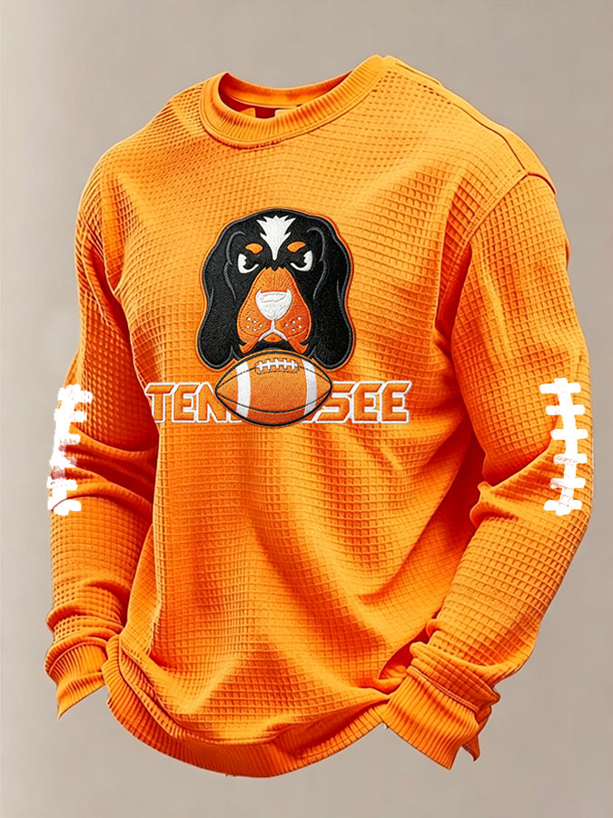 Men'S Football Printed Waffle T-Shirt