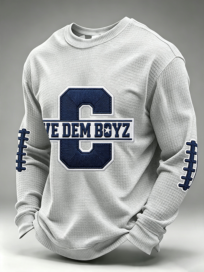 Men'S Retro Football Waffle T-Shirt