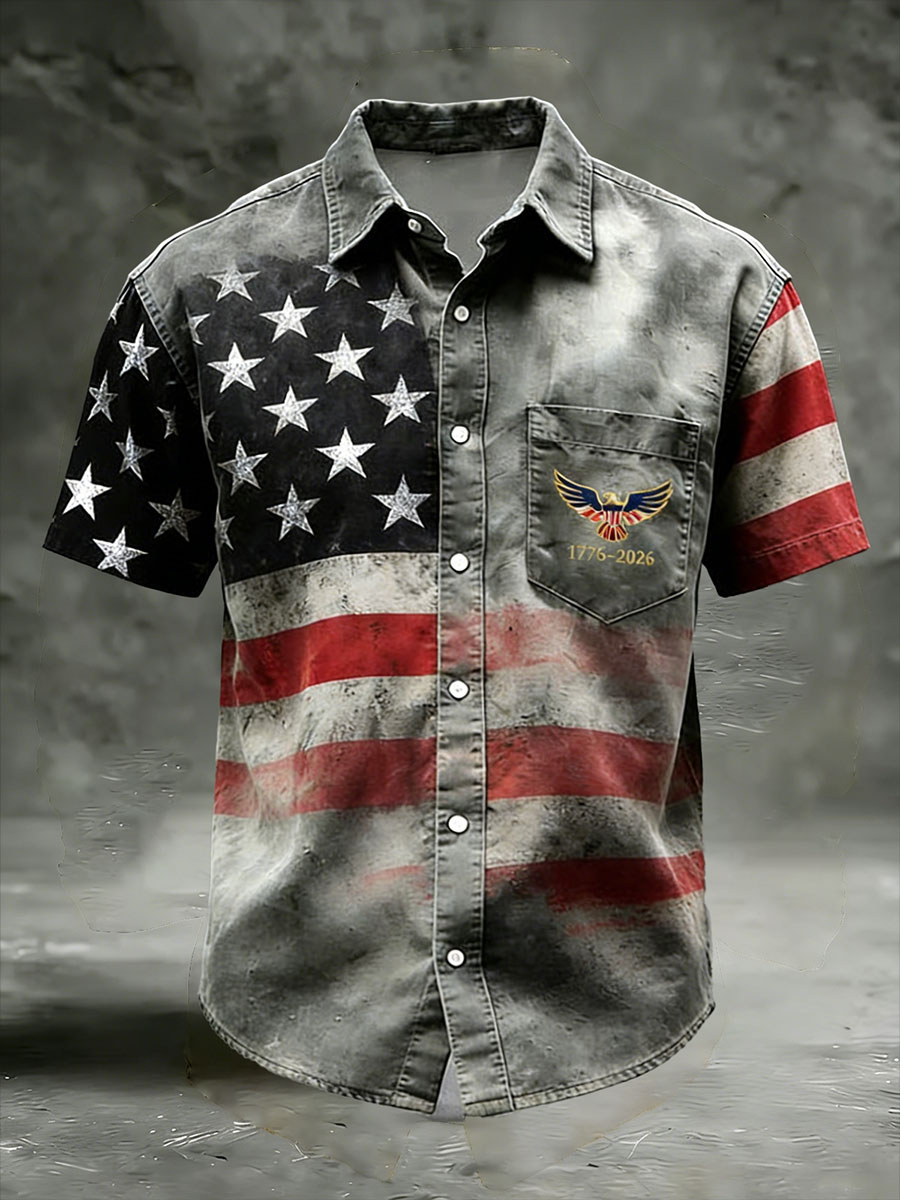 Men's 250th Anniversary Patriot Retro Short Sleeve Shirt