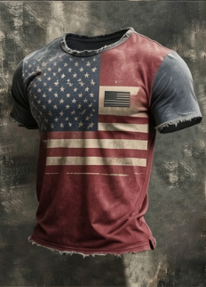 Men'S Retro 250Th Anniversary American Short-Sleeve T-Shirt