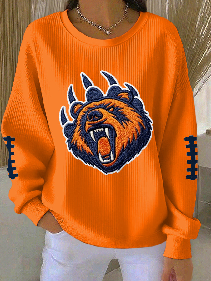 Women'S Football Print Casual Sweatshirt
