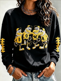 Women'S Retro Rugby Round Neck Sports Shirt