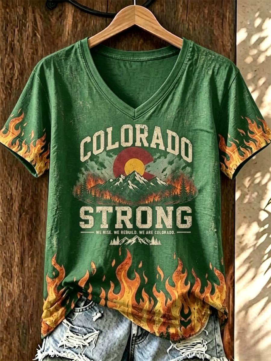Colorado Strong Commemorative Women'S Casual T-Shirt