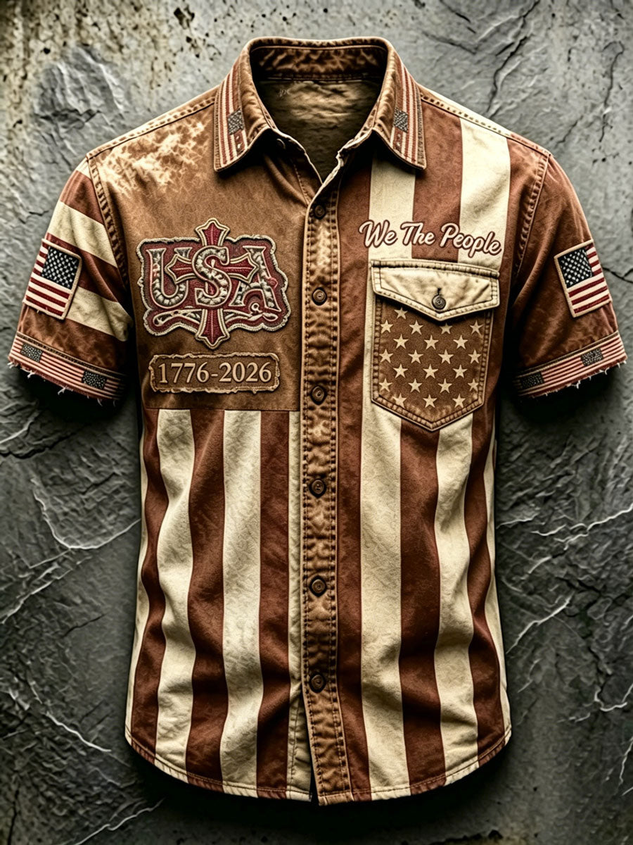Men'S 250Th Anniversary National Faith Print  Shirt