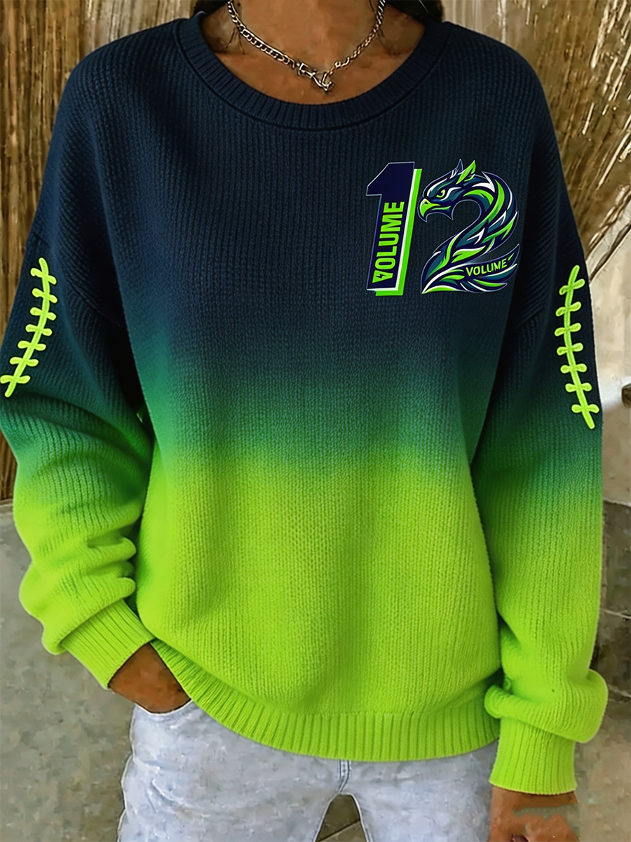 Women'S Football Print Casual Sweatshirt