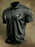 Men'S Football Casual Printed Polo Shirt