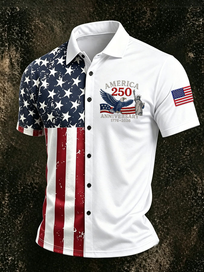 Men's The United States of America Printed Casual Shirt