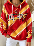 Women'S Football Print Casual Sweatshirt