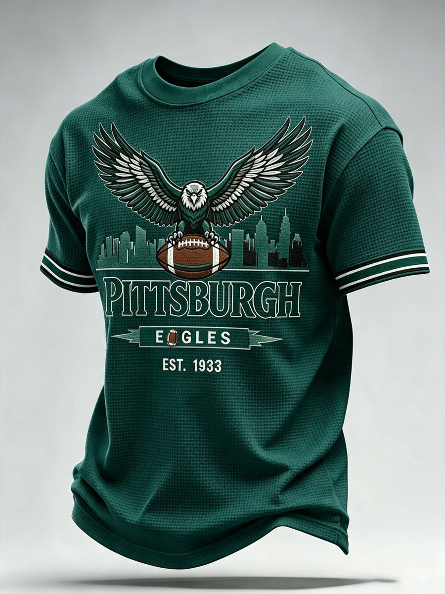 Men'S Football Fan Waffle T-Shirt
