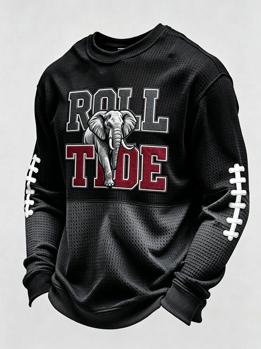 Men's Rugby Pattern Waffle T-shirt