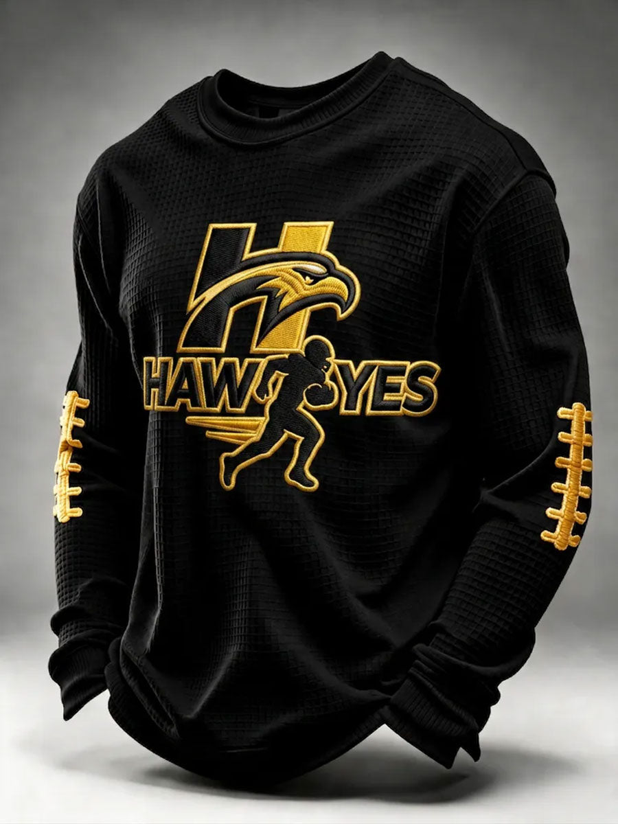 Men'S Football Printed Waffle T-Shirt