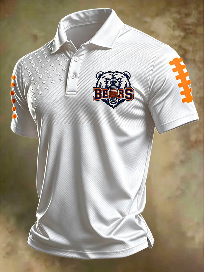 Men'S Retro Football Polo Shirt