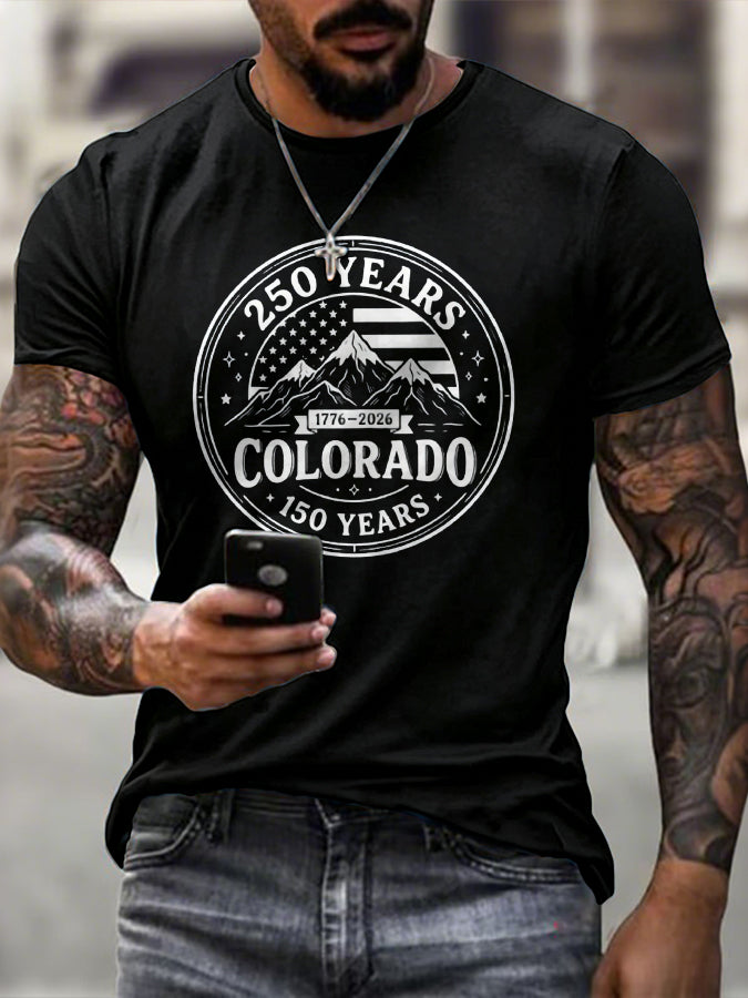 Male COLORADO STRONG Printed T-Shirt