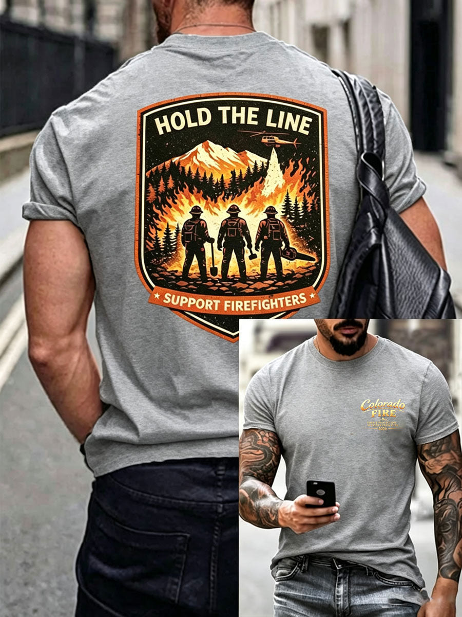 Men's Forest Fire Print T-Shirt