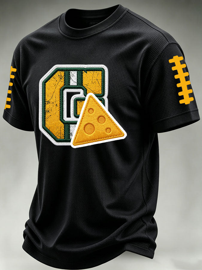 Men'S Football Print Waffle T-Shirt