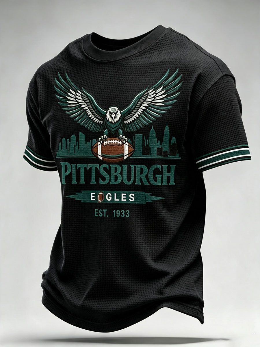 Men'S Football Fan Waffle T-Shirt