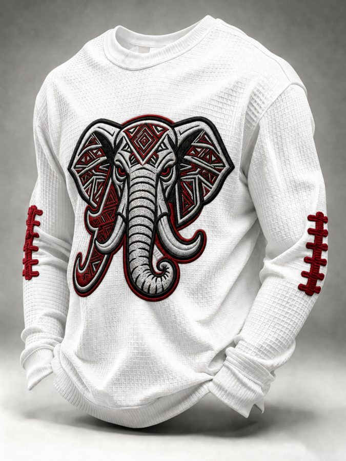 Men'S Football  Printed Waffle T-Shirt