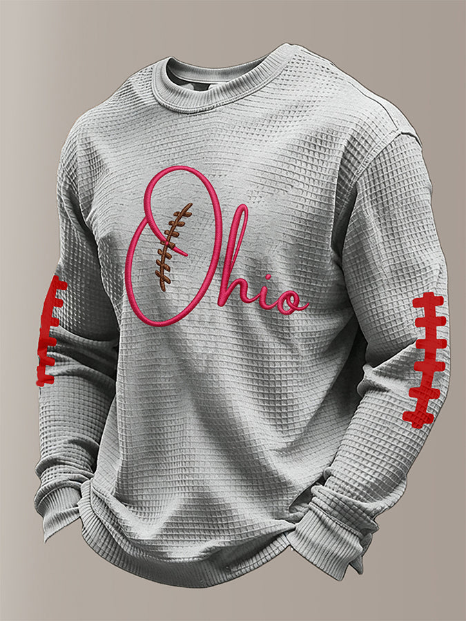 Men'S Rugby Printed Waffle T-Shirt