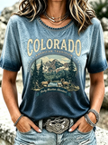 Women's Colorado 150years Anniversary Casual T-shirt