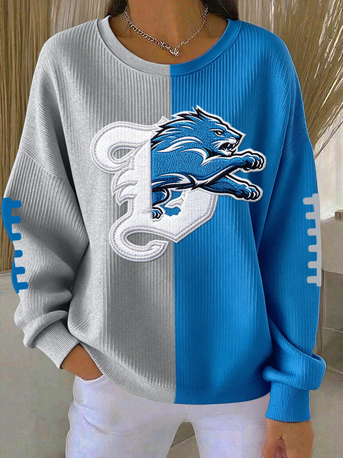 Women'S Football Print Casual Sweatshirt