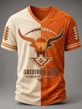 Men's American Football Fan Memorial Print T-Shirt