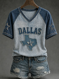 Women'S Dallas Football Print Casual T-Shirt