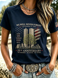 Women's 9.11 Never Forget Printed T-shirt