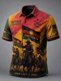 Men's Juneteenth Buffalo Soldiers Ride Art Print Short Sleeve Shirt