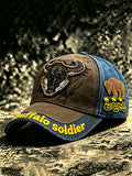 Retro Buffalo Soldier Art Print Casual Cap