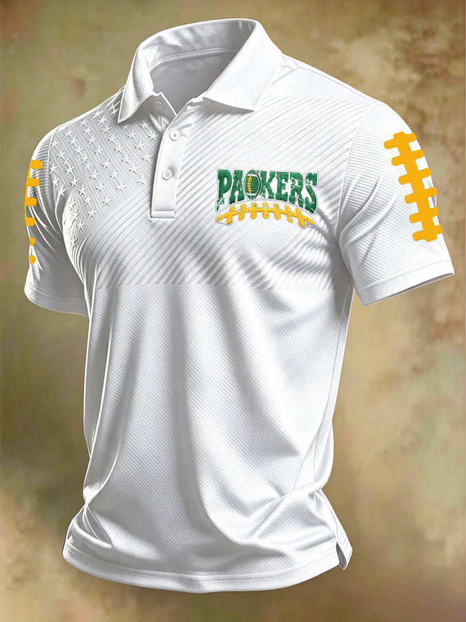 Men's Football Fans Printed Polo Shirt