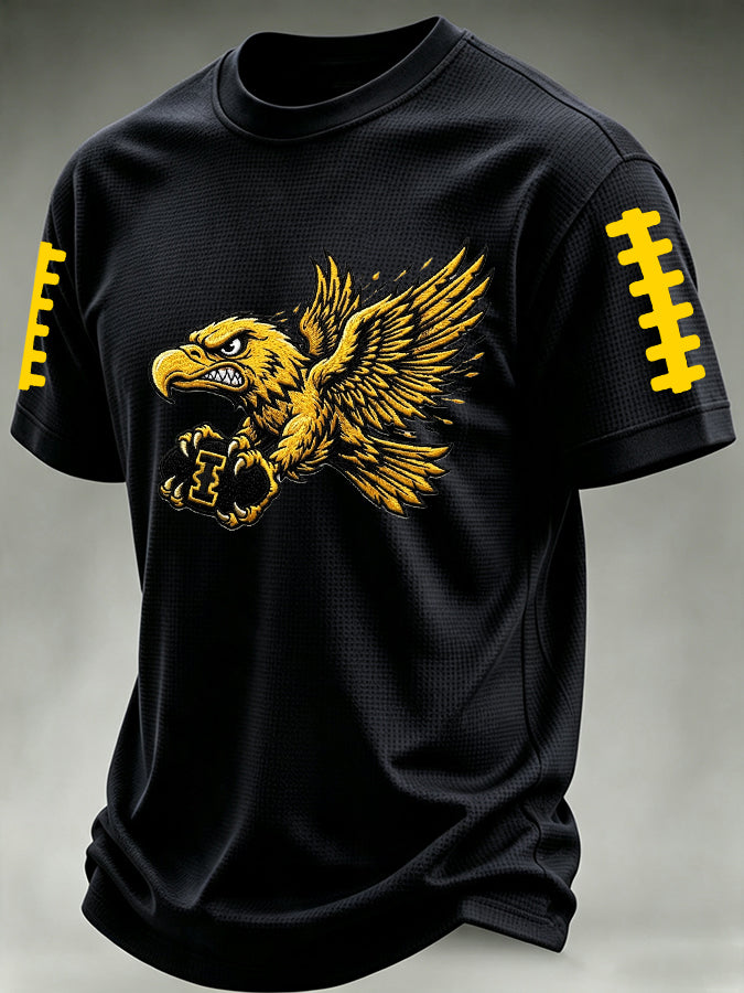 Men'S Football Fans Printed Waffle T-Shirt